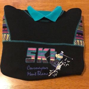 80’s French Ski Pullover. Après-ski Vibes.